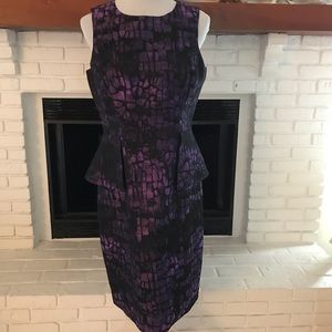 rickie freeman teri jon dress 12 Purple Peplum.
